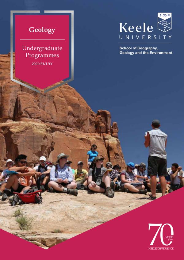 Geology Undergraduate Programmes for 2020 Entry 2020 Entry