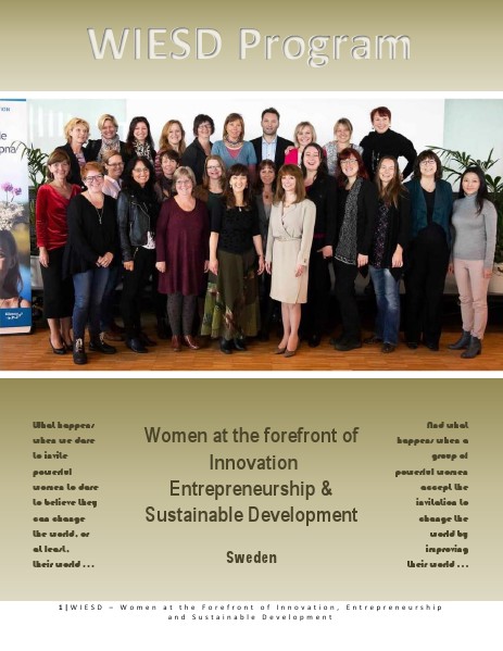 WIESD - Women at the Forefront of Innovation, Entrepreneurship & SD Edition 2013-2014