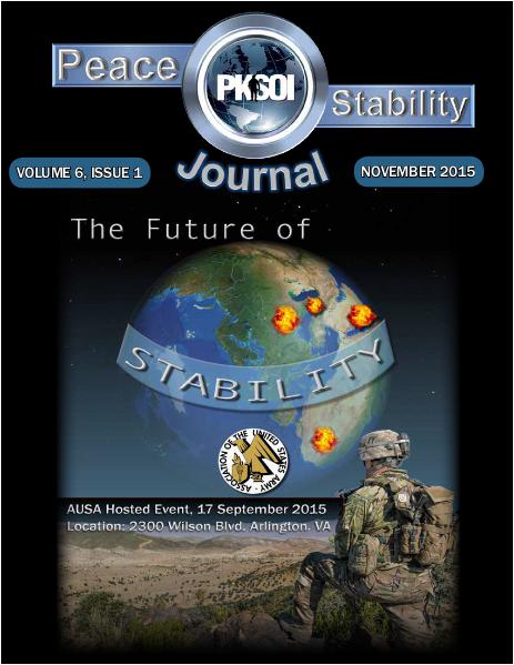 Peace & Stability Journal, Volume 6, Issue 1