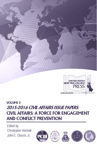 Volume 2, 2015-2016 Civil Affairs Issue Papers