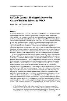FATCA at Moodys Gartner Tax Law