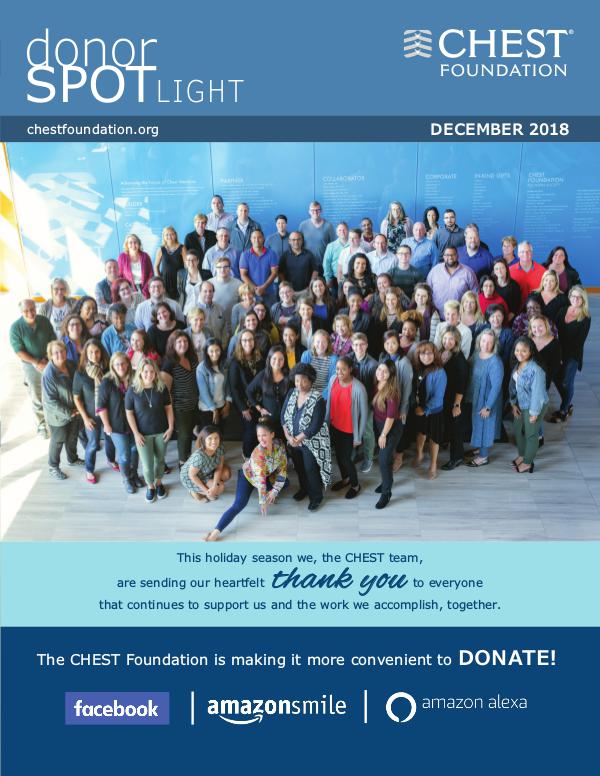CHEST Foundation Donor Spotlight December 2018