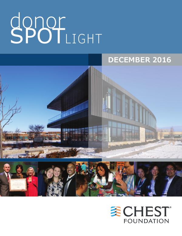 CHEST Foundation Donor Spotlight December 2016