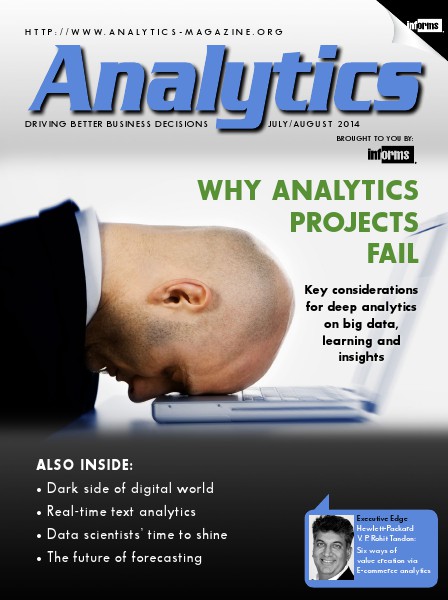 Analytics Magazine, July/August 2014