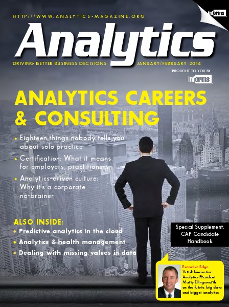 Analytics Magazine, January/February 2014