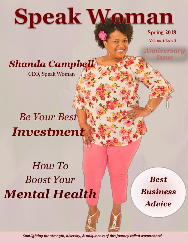Spring 2018 Issue of Speak Woman Magazine