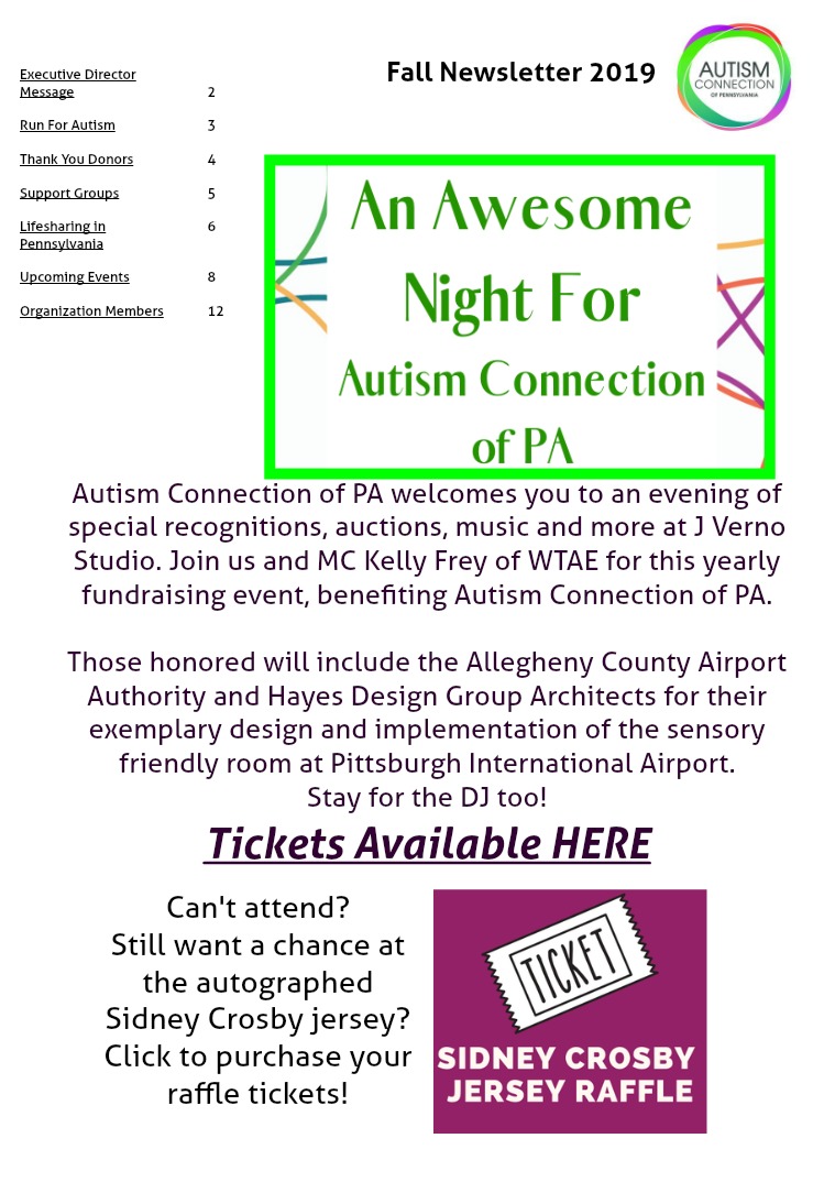 Autism Connection of PA Newsletter Fall 2019