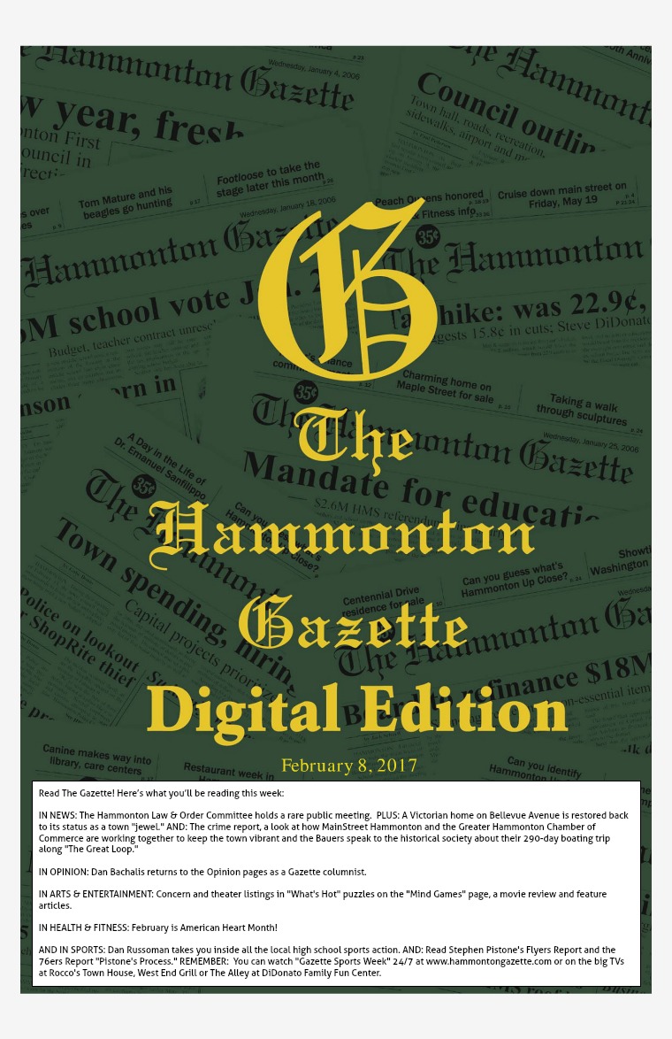 The Hammonton Gazette 02/08/17 Edition
