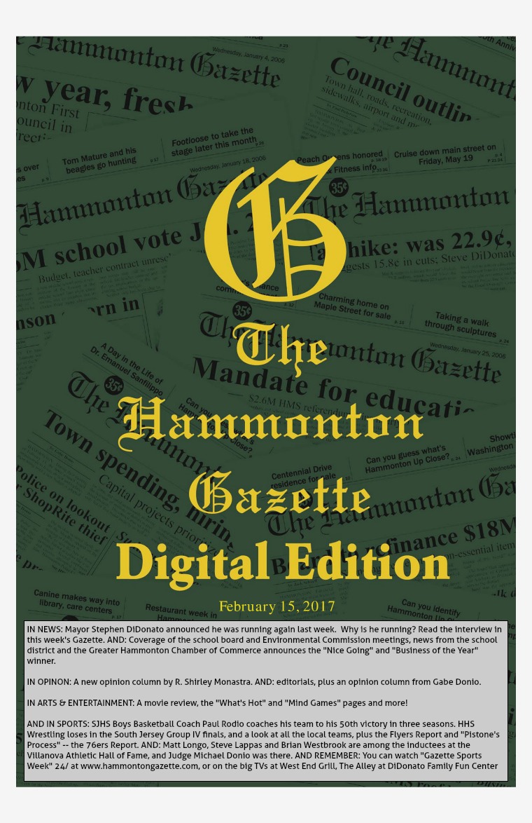 The Hammonton Gazette 02/15/17 Edition