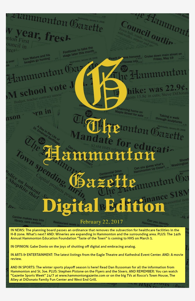 The Hammonton Gazette 02/22/17 Edition