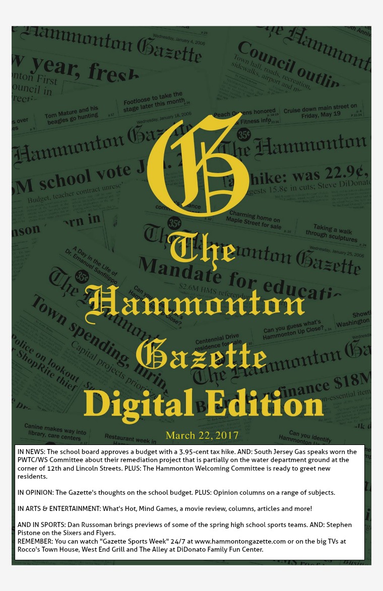 The Hammonton Gazette 03/22/17 Edition