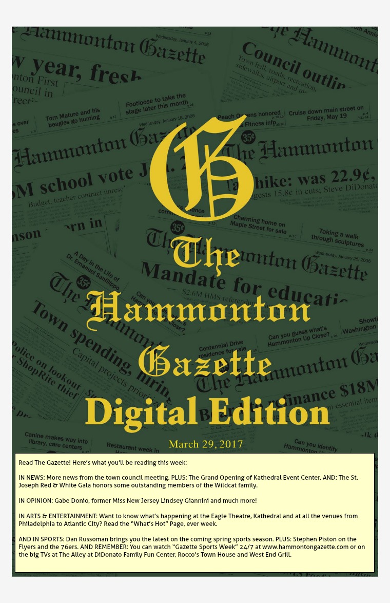 The Hammonton Gazette 03/29/17 Edition