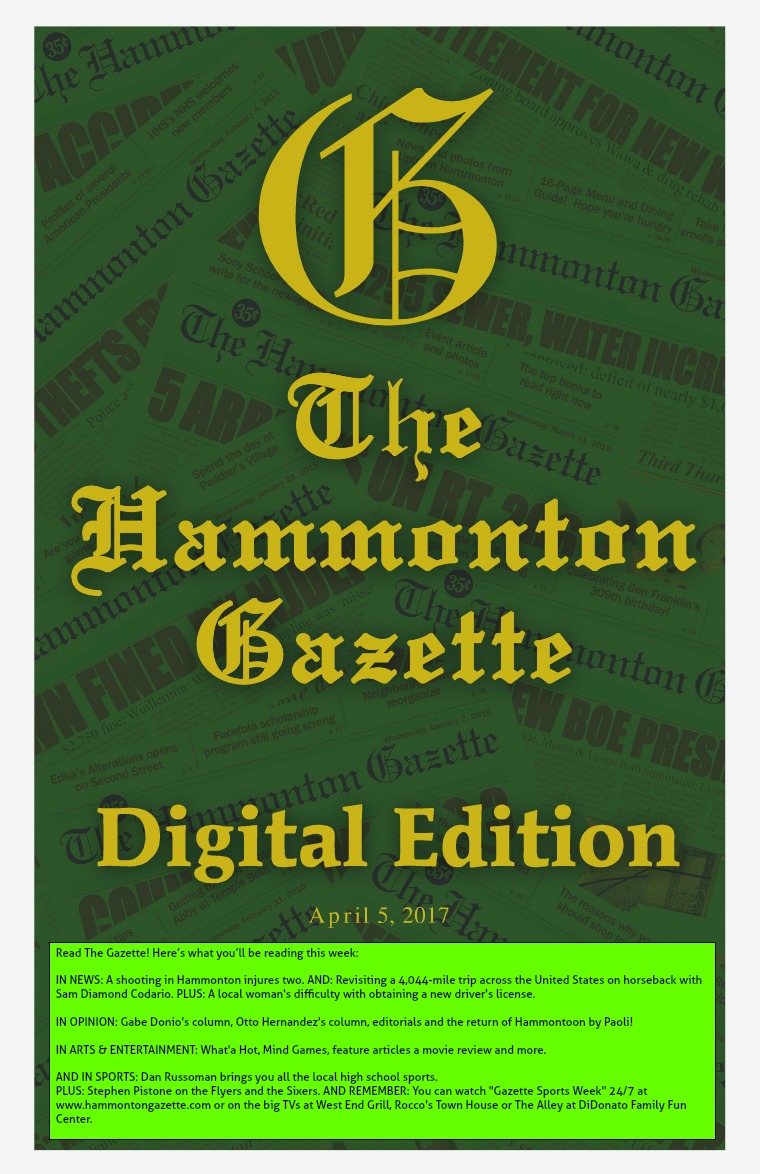 The Hammonton Gazette 04/05/17 Edition