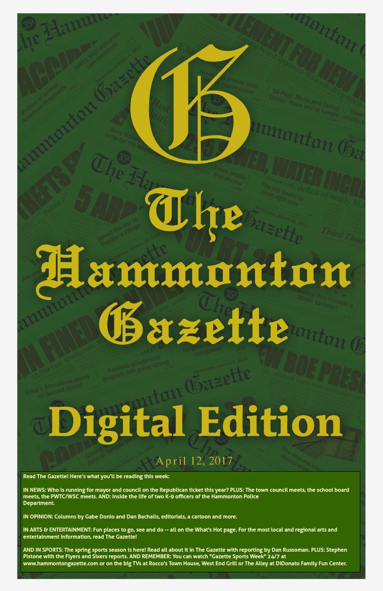 The Hammonton Gazette 04/12/17 Edition