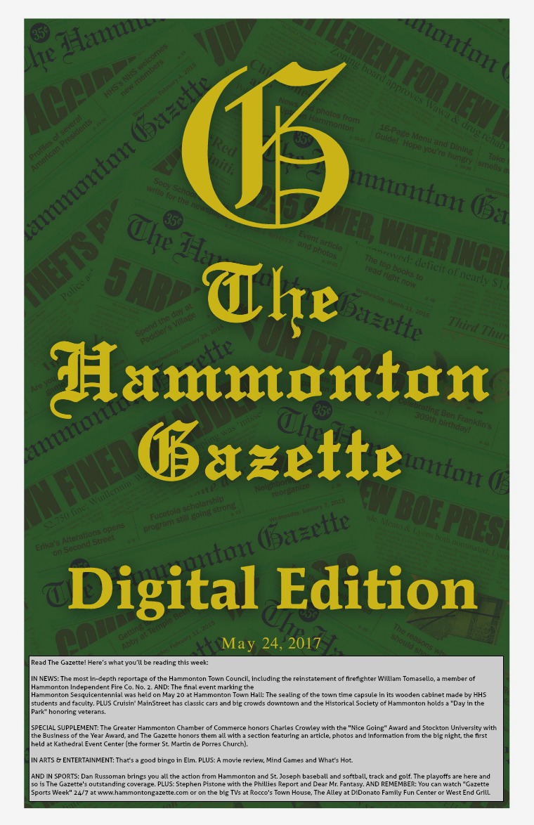 The Hammonton Gazette 05/24/17 Edition