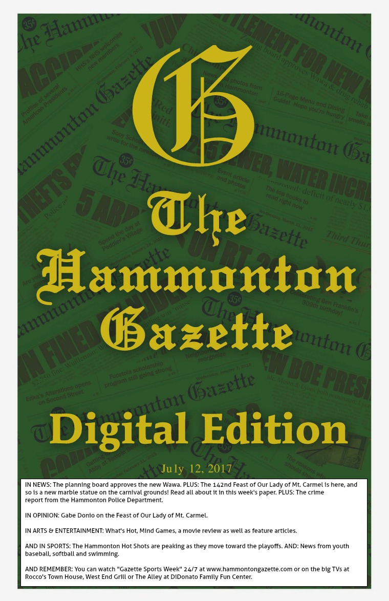 The Hammonton Gazette 07/12/17 Edition
