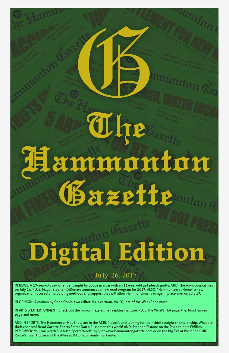 The Hammonton Gazette 07/26/17 Edition