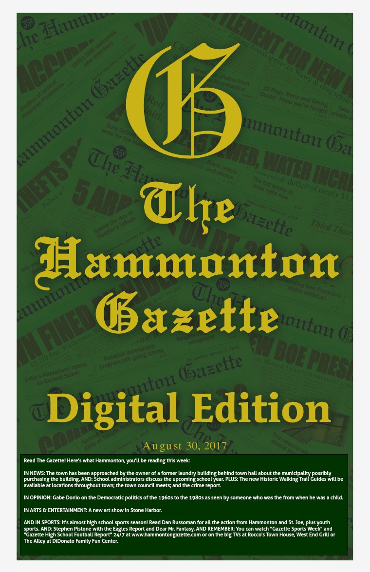 The Hammonton Gazette 08/30/17 Edition
