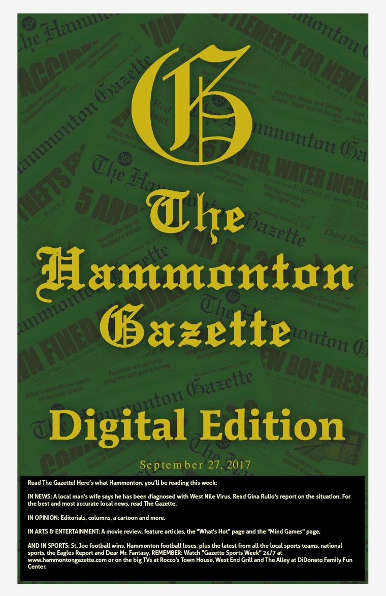The Hammonton Gazette 09/27/17 Edition