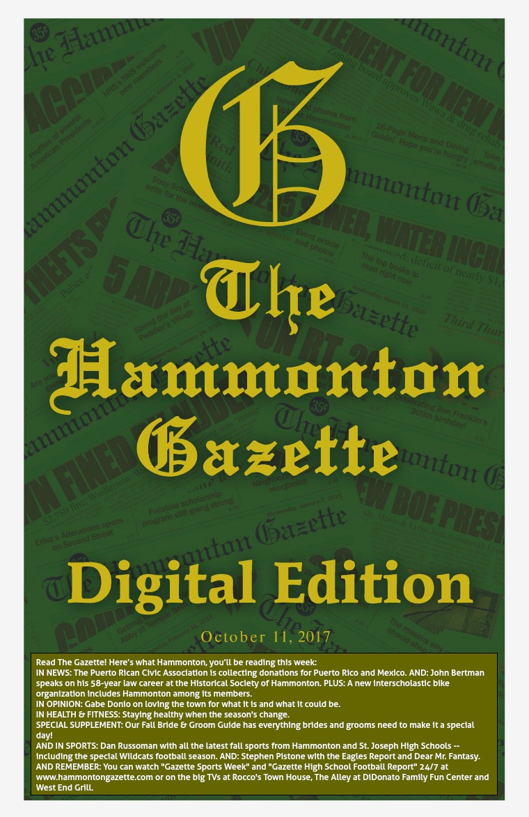 The Hammonton Gazette 10/11/17 Edition