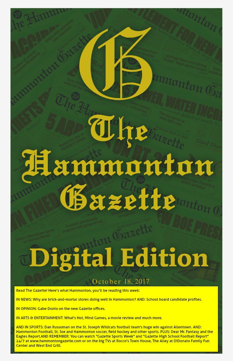 The Hammonton Gazette 10/18/17 Edition