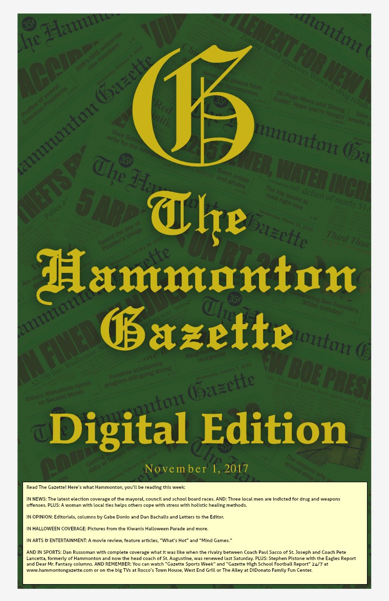 The Hammonton Gazette 11/01/17 Edition