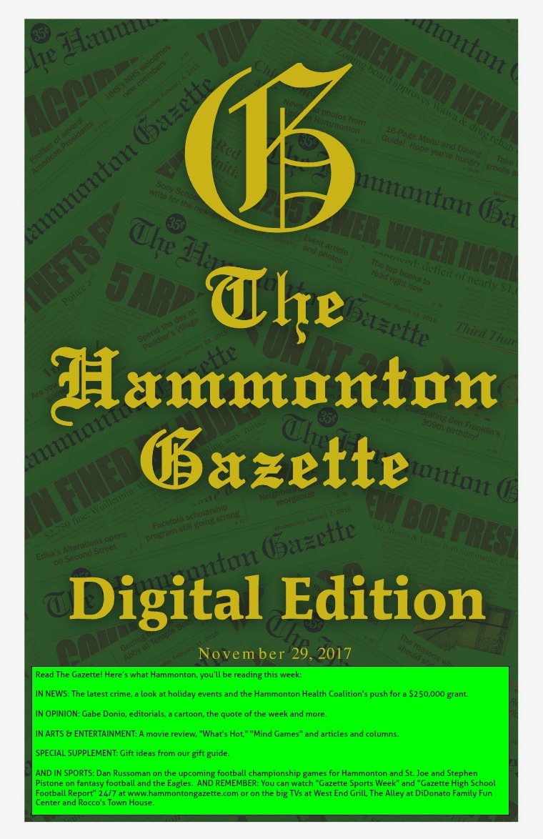 The Hammonton Gazette 11/29/17 Edition