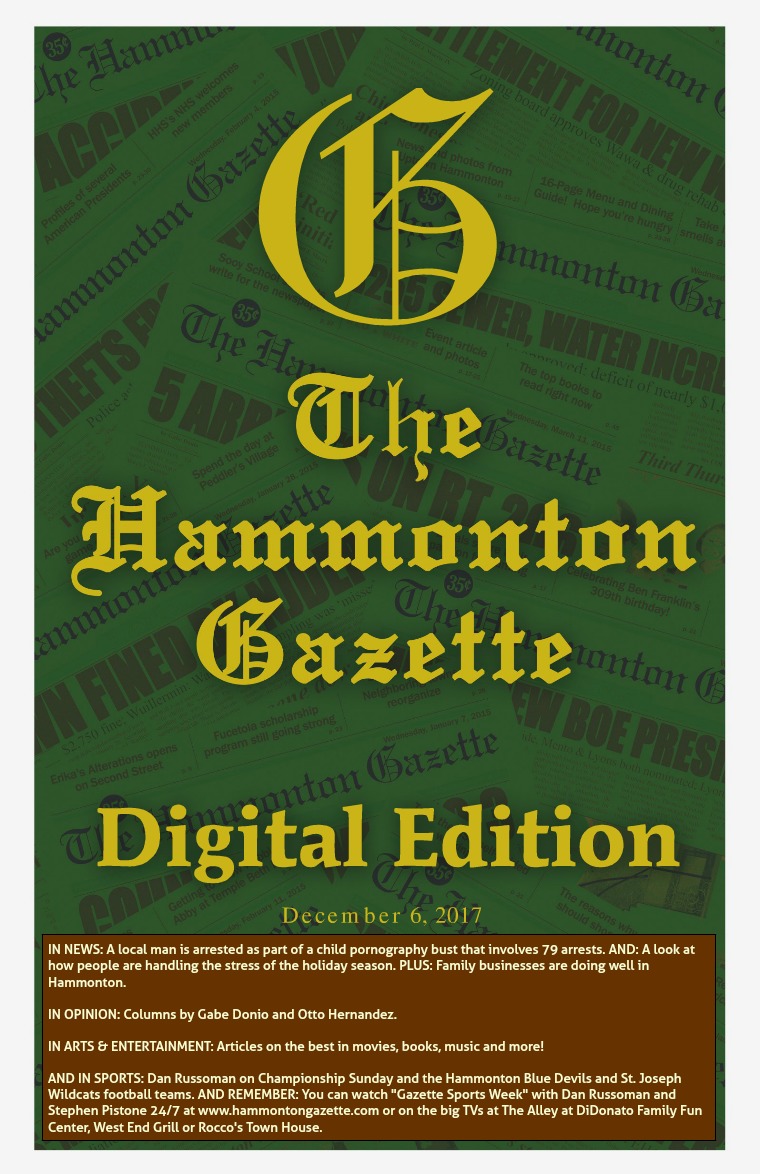 The Hammonton Gazette 12/06/17 Edition