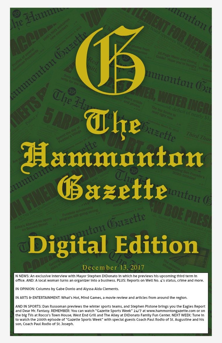 The Hammonton Gazette 12/13/17 Edition