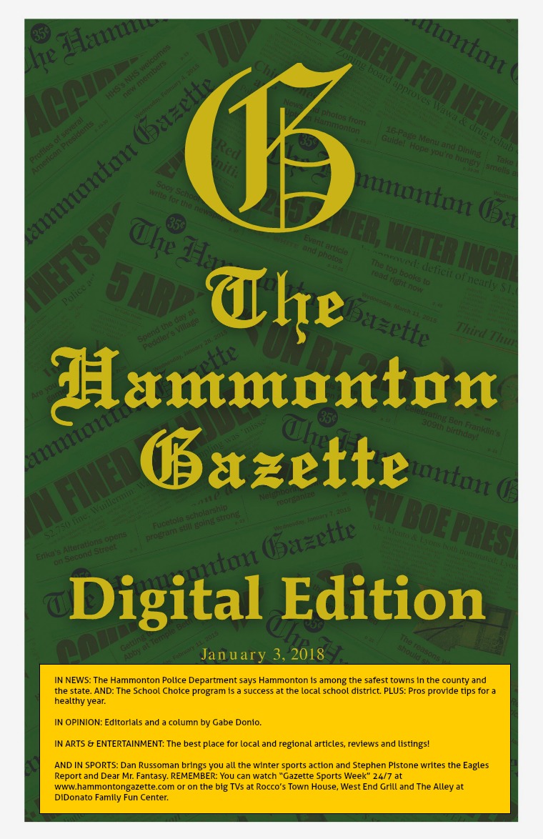 The Hammonton Gazette 01/03/18 Edition