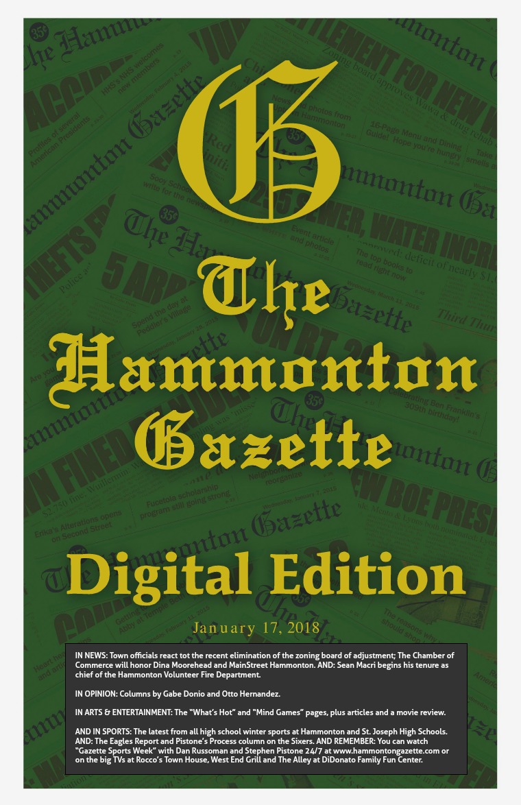 The Hammonton Gazette 01/17/18 Edition
