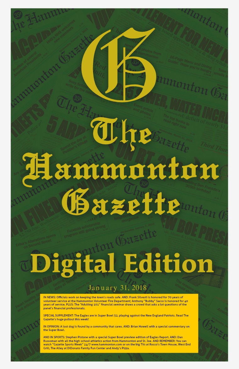 The Hammonton Gazette 01/31/18 Edition