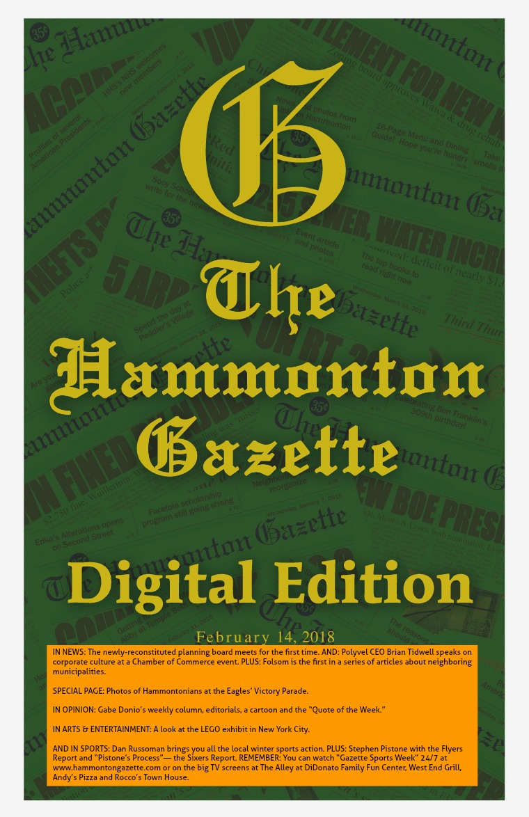 The Hammonton Gazette 02/14/18 Edition