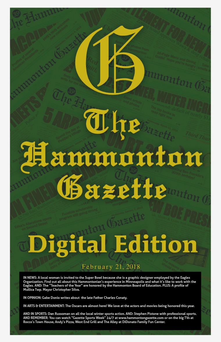 The Hammonton Gazette 02/21/18 Edition