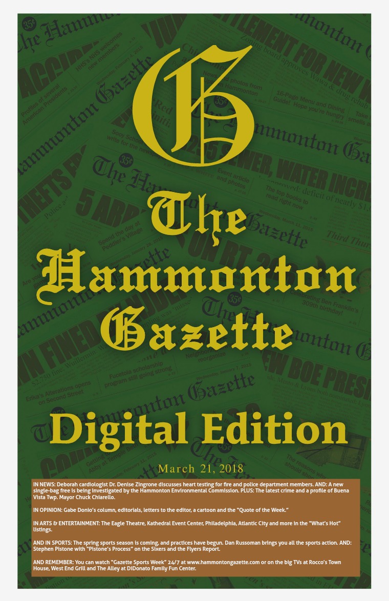 The Hammonton Gazette 03/21/18 Edition