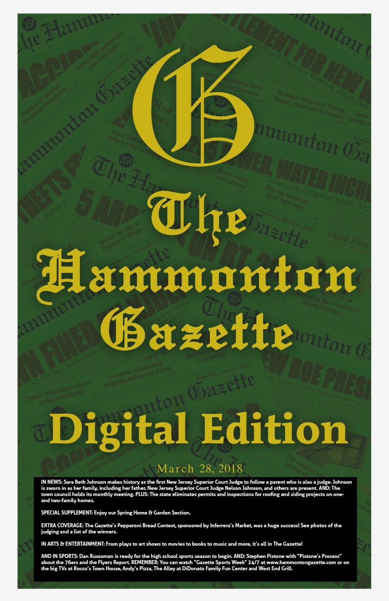 The Hammonton Gazette 03/28/18 Edition