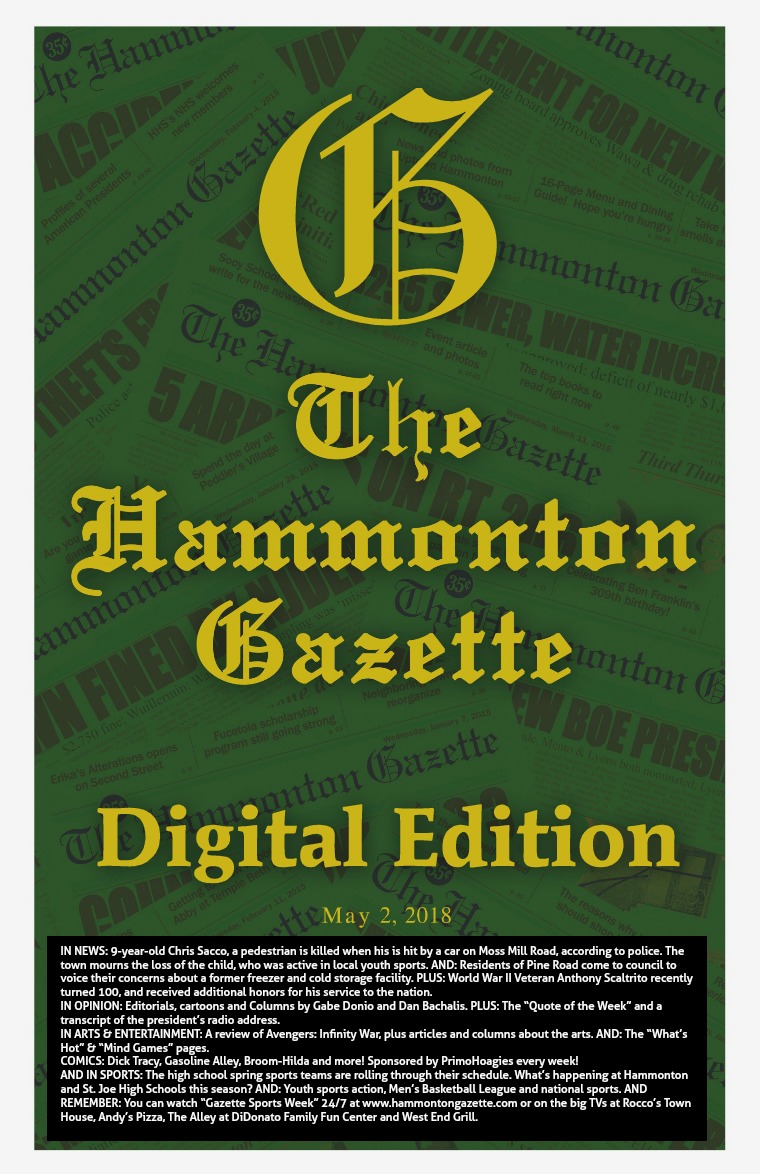 The Hammonton Gazette 05/02/18 Edition