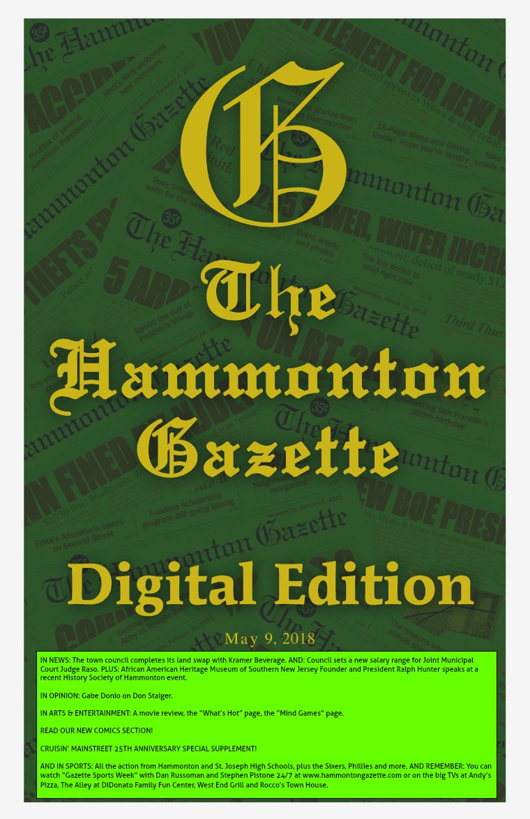 The Hammonton Gazette 05/09/18 Edition