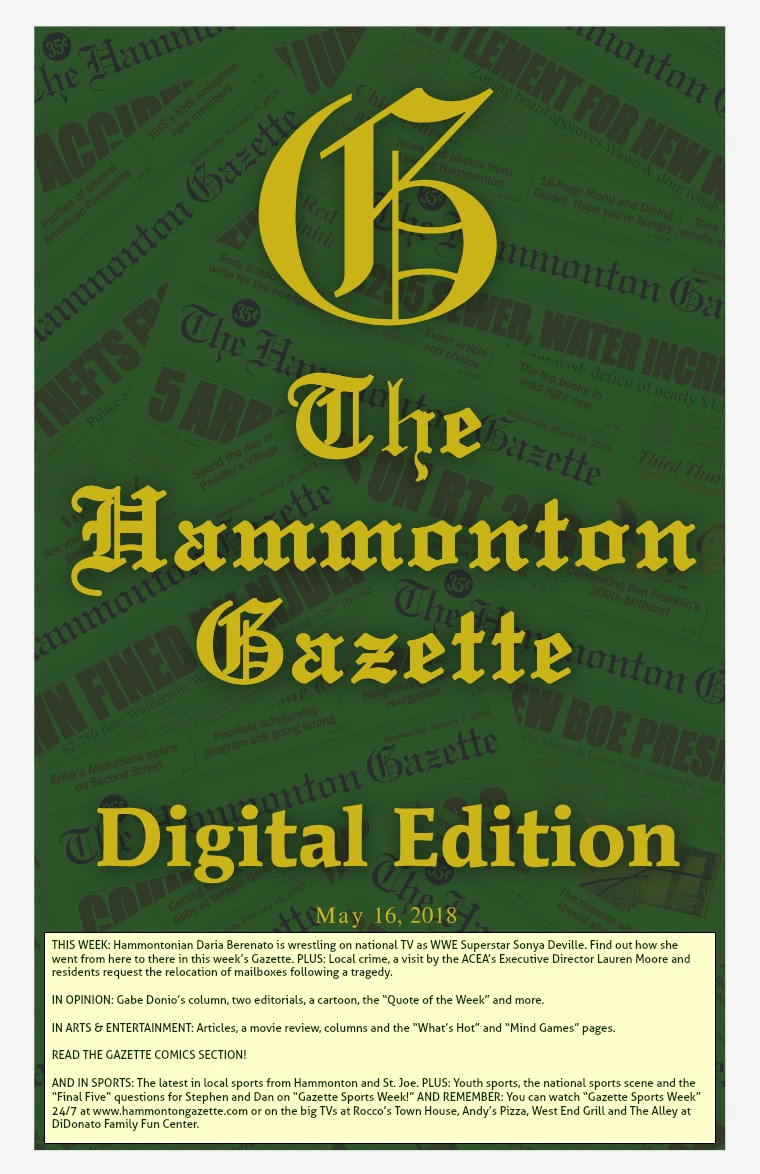 The Hammonton Gazette 05/16/18 Edition