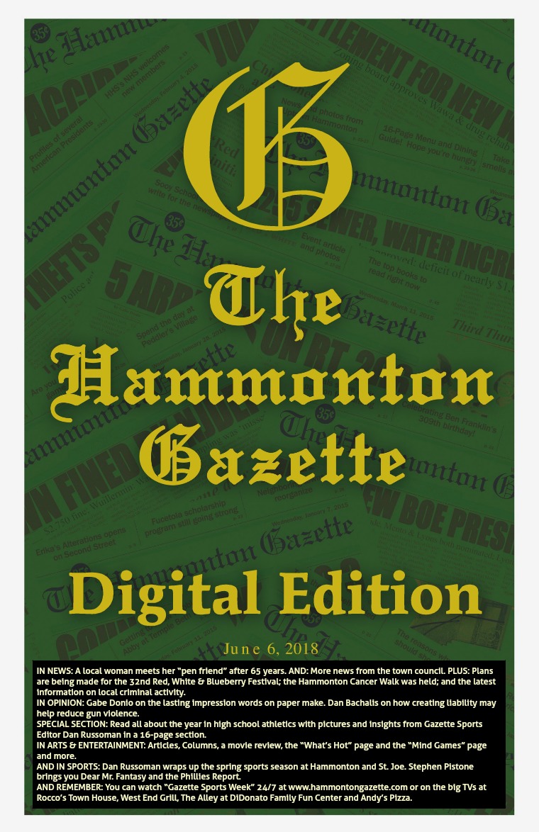 The Hammonton Gazette 06/06/18 Edition