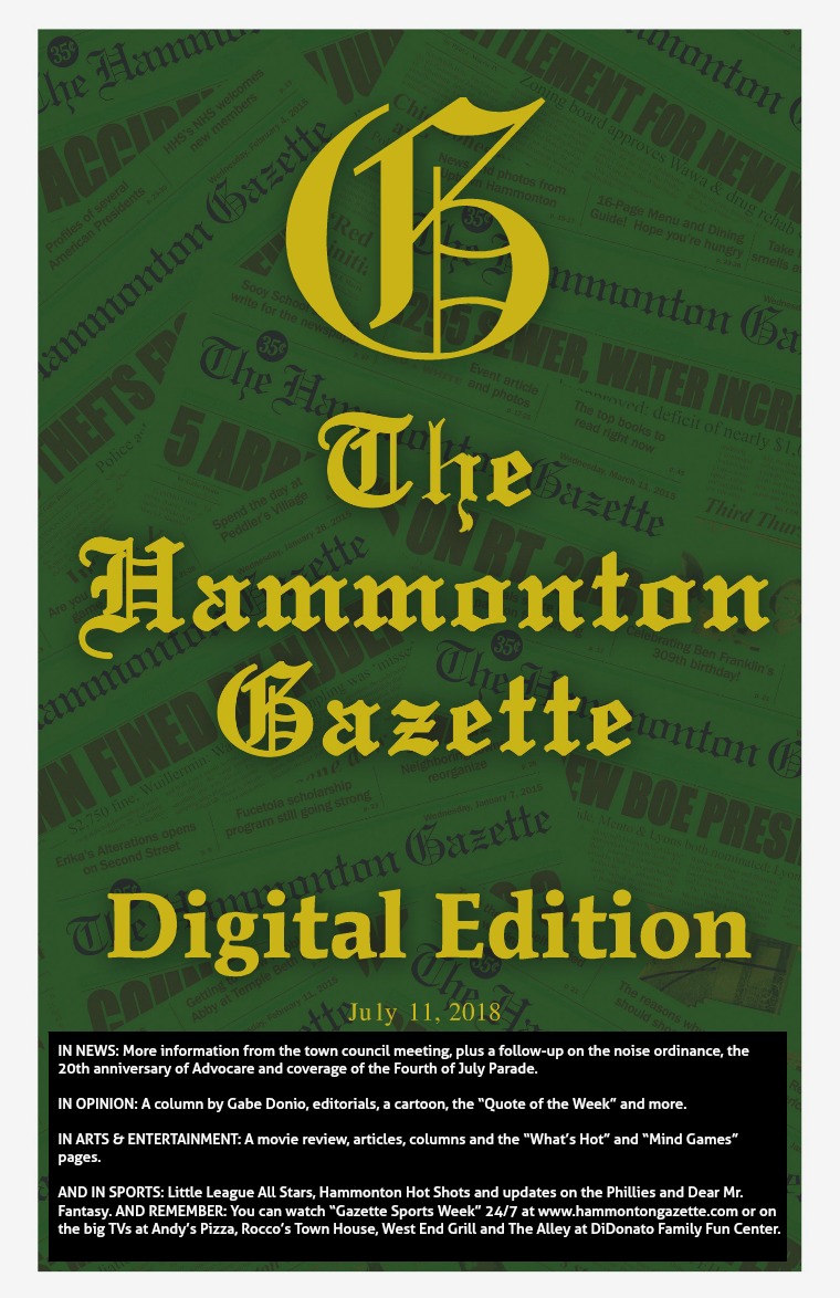 The Hammonton Gazette 07/11/18 Edition