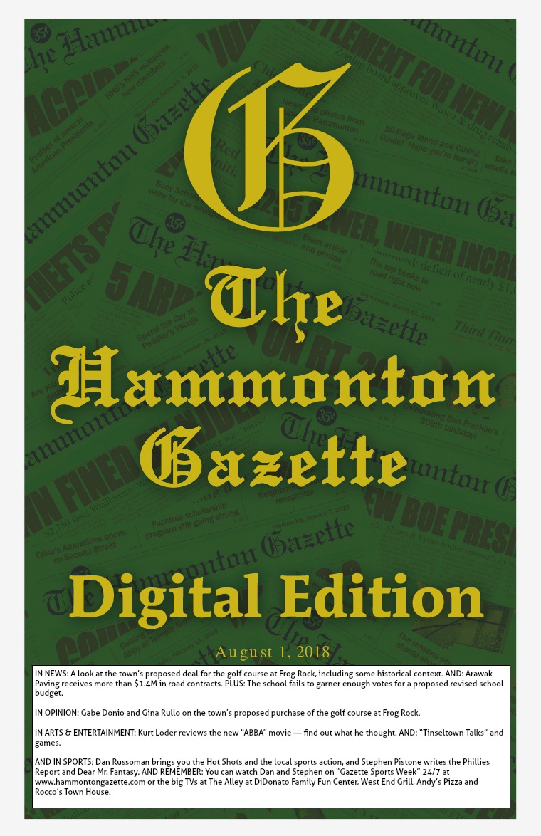 The Hammonton Gazette 08/01/18 Edition