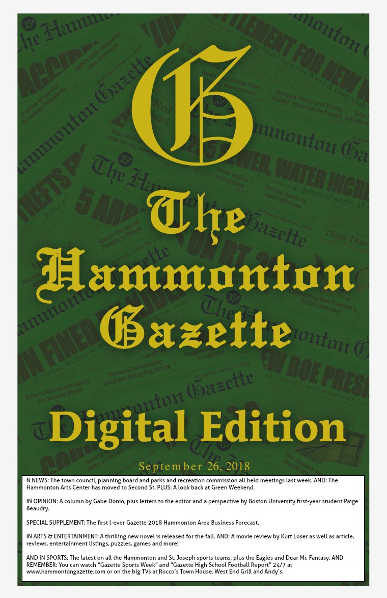 The Hammonton Gazette 09/26/18 Edition