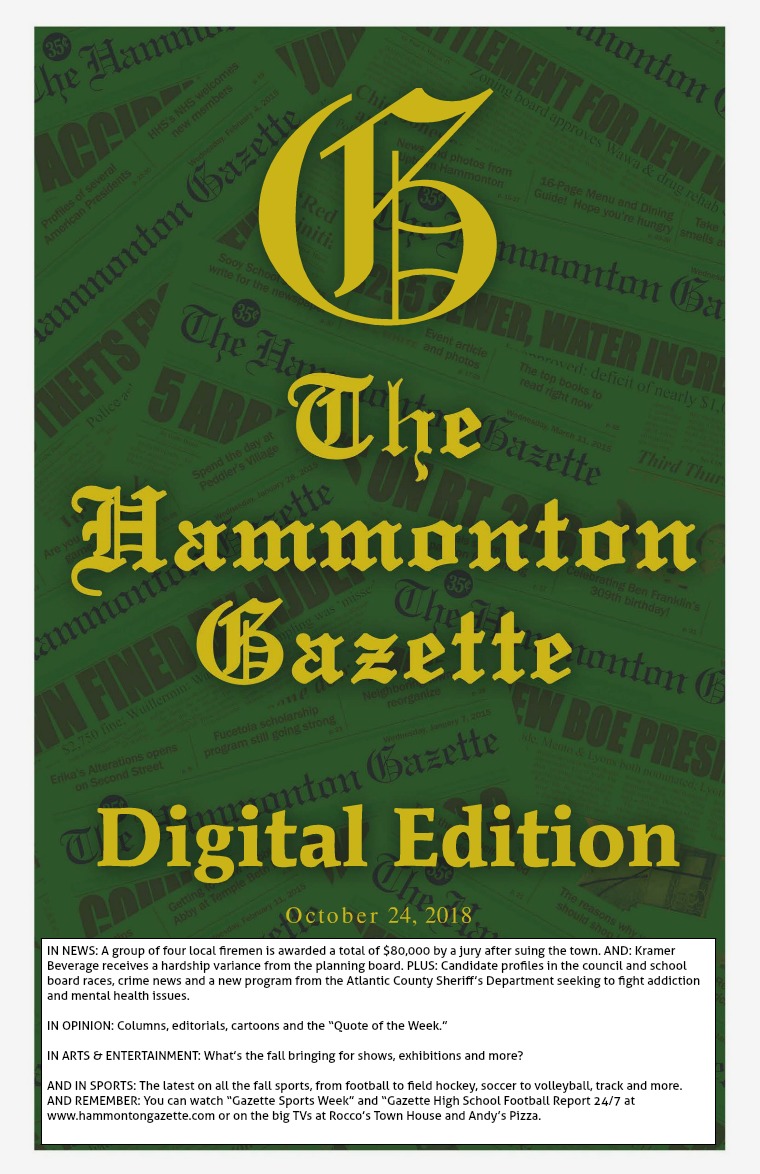 The Hammonton Gazette 10/31/18 Edition