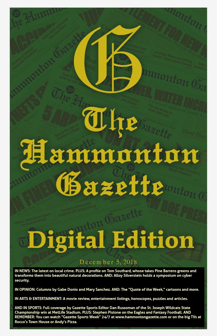 The Hammonton Gazette 12/05/18 Edition