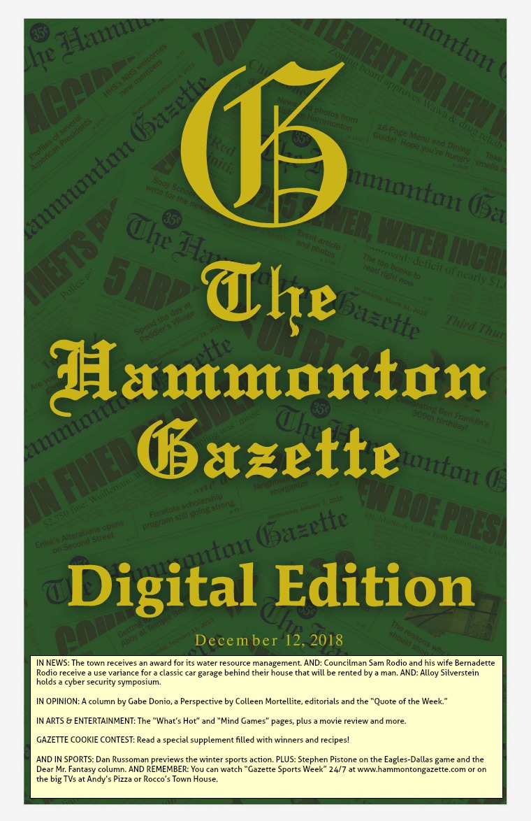 The Hammonton Gazette 12/12/18 Edition