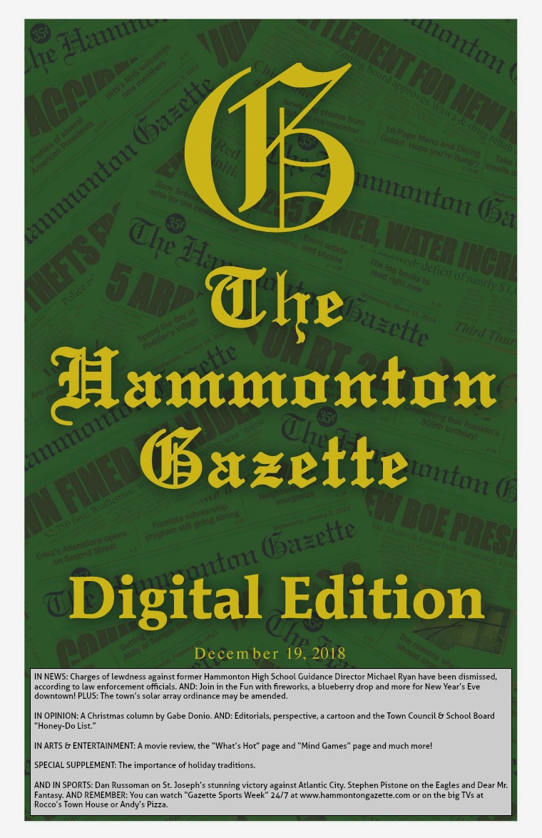 The Hammonton Gazette 12/19/18 Edition