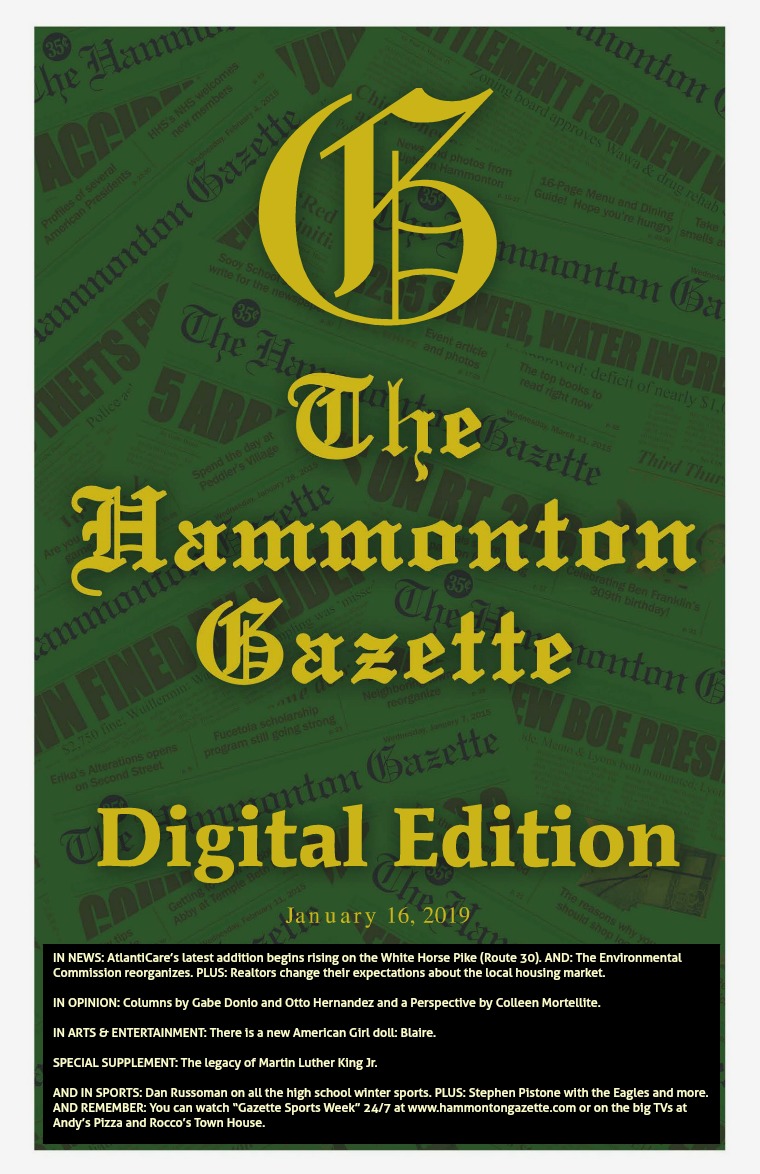 The Hammonton Gazette 01/16/19 Edition