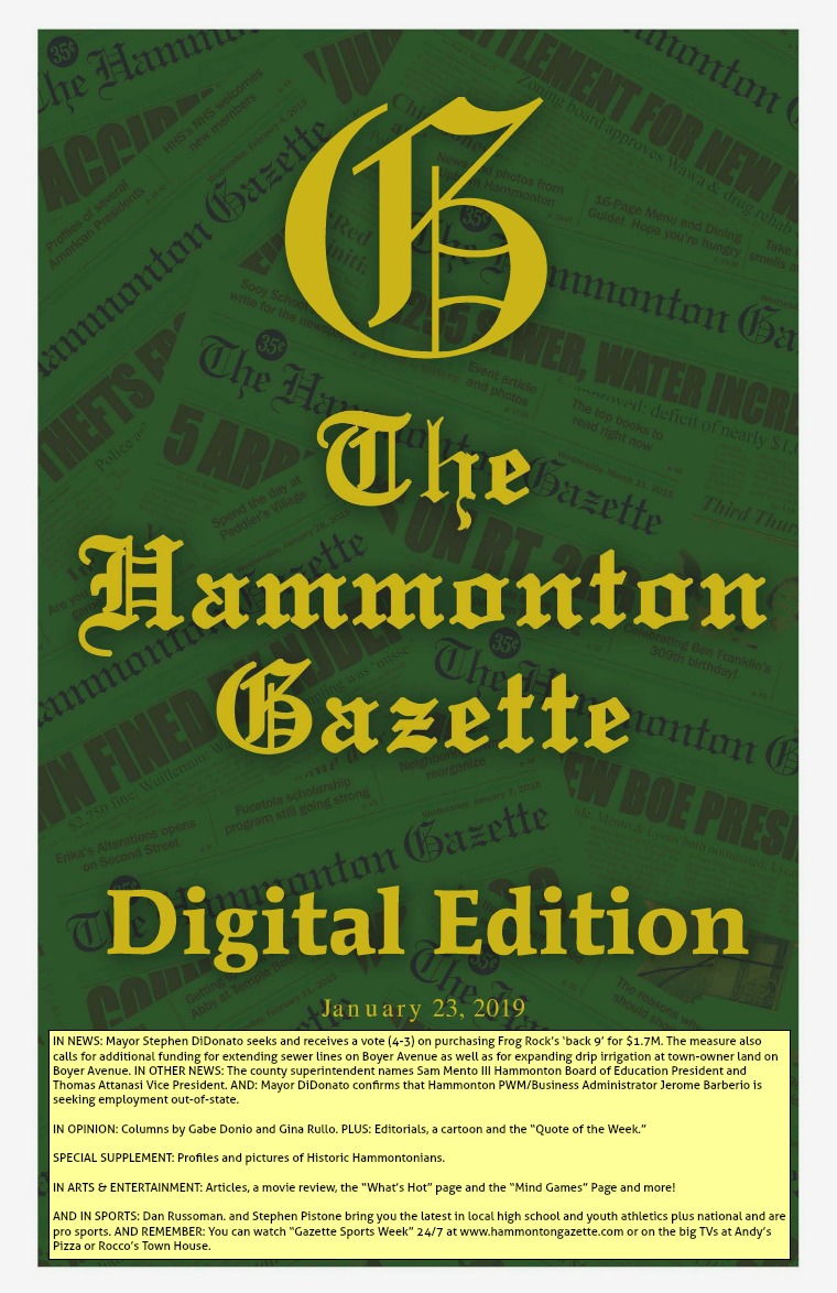 The Hammonton Gazette 01/23/19 Edition