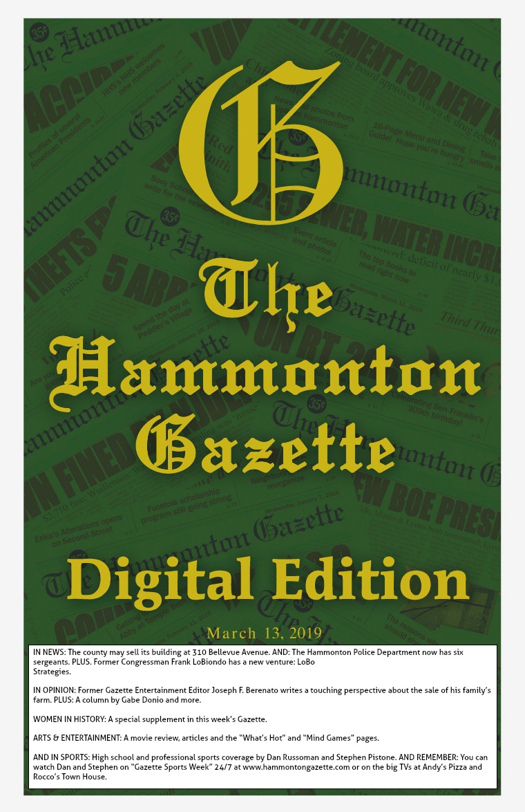 The Hammonton Gazette 03/13/19 Edition